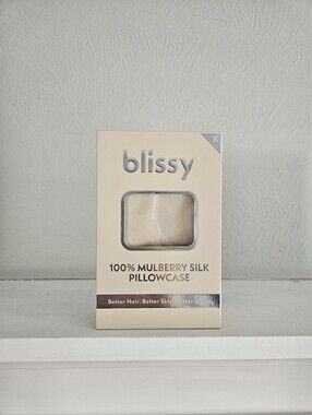 New In Box- Blissy 100% Pure Mulberry Silk Pillowcase- King